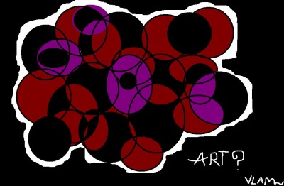 ART?
SIMPLE REALLY.... CIRCLES UPON CIRLCES FORMING WHAT YOU SEE. JUST SOMETHING... IS IT REALLY ART?
Hence the title... Another piece of art from me to whoever see's (it).
VLAM x
