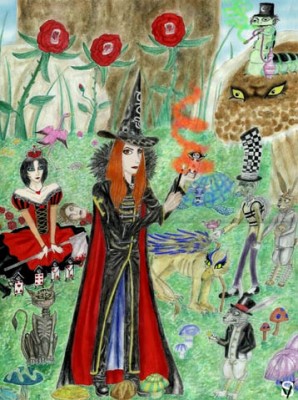 Dee in Gothland
Art of Lord Blasto: By artist Miss Spookiness. http://www.little-miss-spookiness.de.be/
Keywords: LordBlasto MissSpookiness