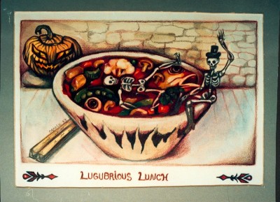 "Lugubrious Lunch"
Illustation by Carole Joskowitz
Keywords: "CAROLE'S MAGIC WORKSHOP"